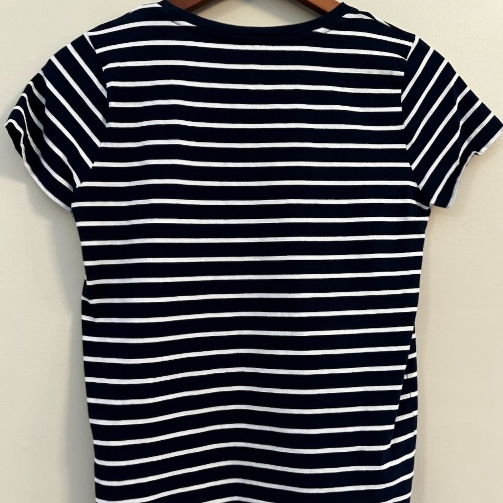 POLO Ralph Lauren (XL) Navy & White Striped Shirt - Picture 2 of 6